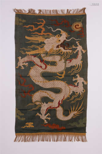 CHINESE EMBROIDERY KESI TAPESTRY OF DRAGON