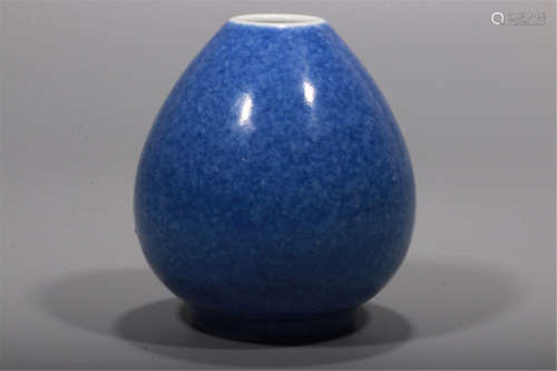 CHINESE PORCELAIN BLUE GLAZE WATER JAR