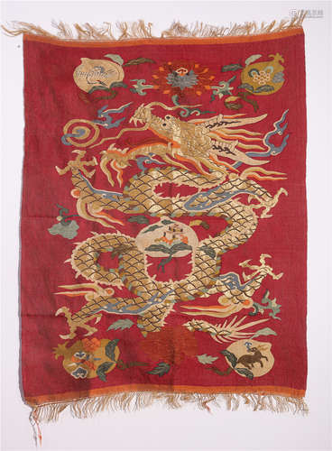 CHINESE EMBROIDERY KESI TAPESTRY OF DRAGON