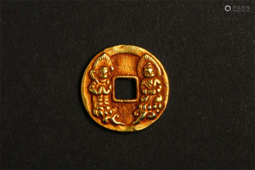 CHINESE PURE GOLD BUDDHA COIN