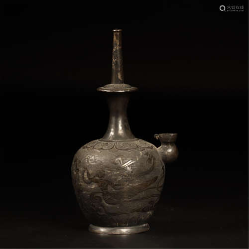 CHINESE SILVER FLYING BEAUY KETTLE