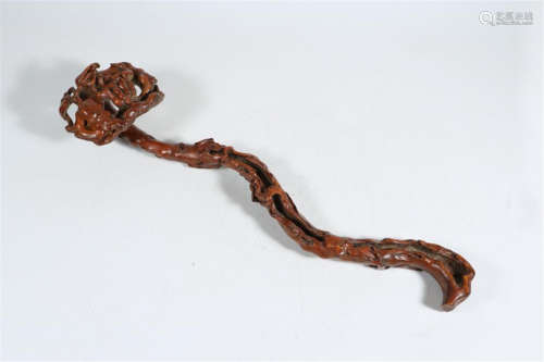 CHINESE BOXWOOD RUYI SCEPTER