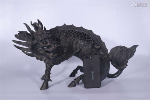 CHINESE BRONZE BEAST INCENSE CAGE