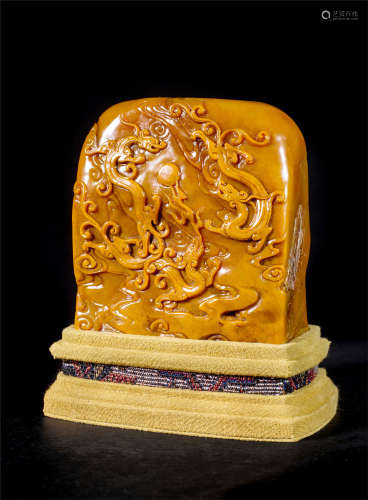 CHINESE TIANHUANG STONE DRAGON SEAL