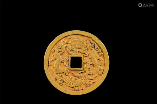 CHINESE PURE GOLD DRAGON COIN