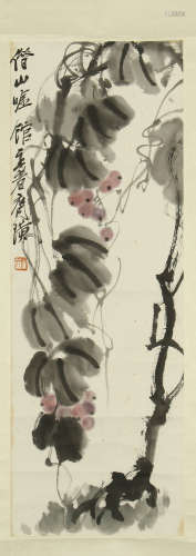 CHINESE SCROLL PAINTING OF FRUIT