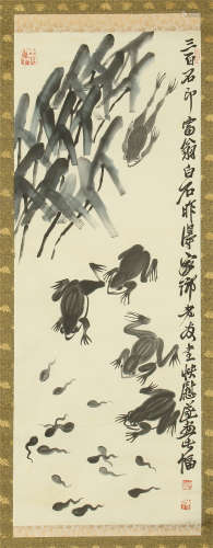 CHINESE SCROLL PAINTING OF FROG