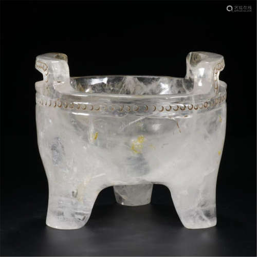 CHINESE ROCY CRYSTAL TRIPLE FEET CENSER