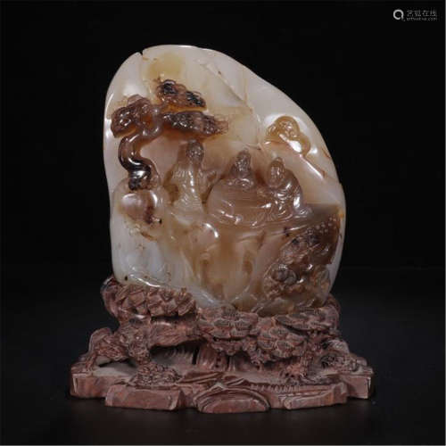 CHINESE AGATE SCHOLAR'S ROCK