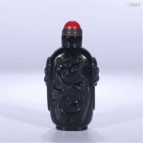 CHINESE INK ROCY CRYSTAL SNUFF BOTTLE
