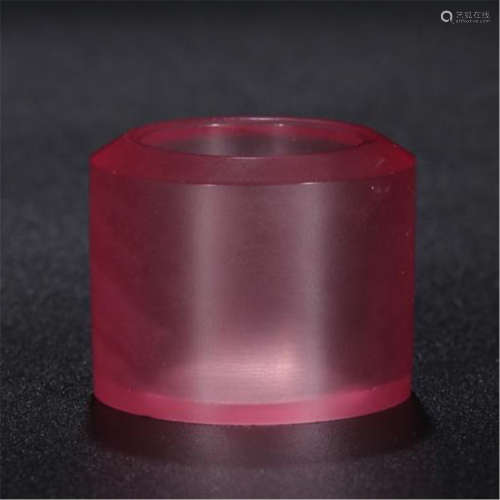 CHINESE RUBY ARCHER'S RING