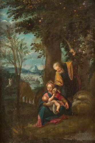 FLEMISH MASTER Active 2nd half 17th century REST ON THE