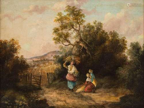 BRITISH SCHOOL 2nd half 19th C. Three ladies having