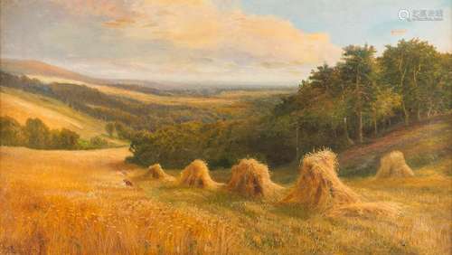 DANIEL SHERRIN 1868 - 1940 Hay harvest Oil on canvas.