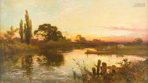 JOHN HORACE HOOPER 1851 - 1906 act. in London Sunset on