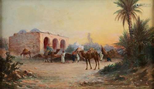 A. FOUCART Act. 2nd half 19th C. Morning in the Orient