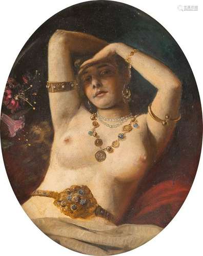 FRENCH SCHOOL c. 1900 Semi-nude of an Oriental beauty