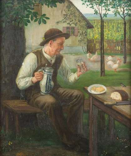 THEODOR WINTER 1872 Munich - c. 1947 A snack in the