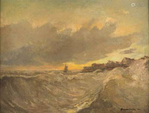 GERMAN GROBE 1857 Hanau - 1938 Duesseldorf Sunset at