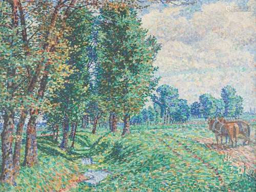 FRENCH SCHOOL 1st half 20th C. Pointillist summer