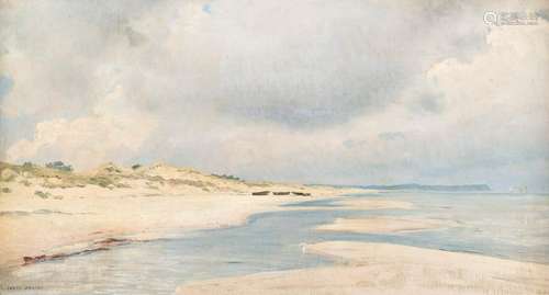 EUGEN BRACHT 1842 Morges - 1921 Darmstadt At the beach