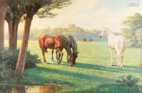 ALBERT REIBMAYR 1881 Linz - 1941 Kleve Horses in a