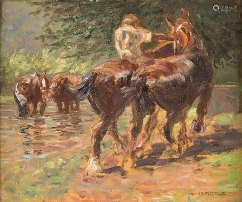 RICHARD HERDTLE 1866 Stuttgart - 1943 Ibid. Rider and