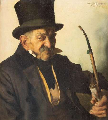 HANS TOEPPER 1885 Briesen - 1956 Munich The smoker Oil