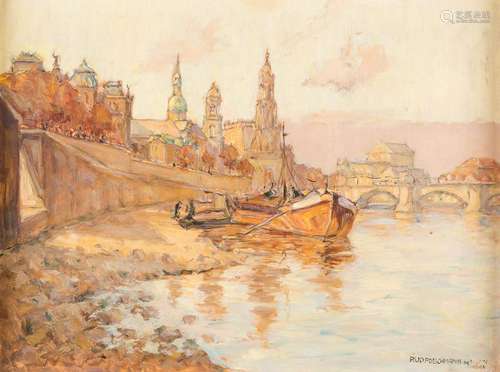 RUDOLF POESCHMANN 1878 Plauen - 1954 Dresden View from