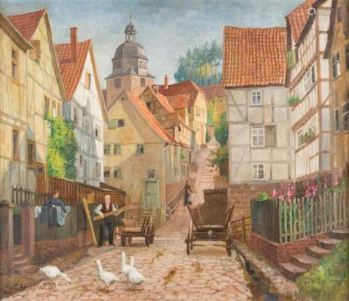 KARL ARMBRUST 1867 Itzehoe - 1928 Kassel Alley in