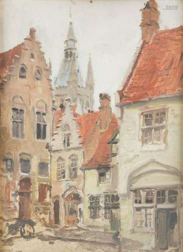 MAX GAISSER 1857 Augsburg - 1922 Munich Street scene