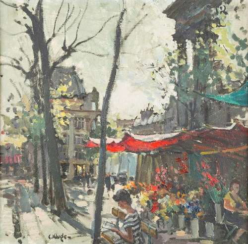 CONSTANTIN KLUGE 1912 - 2003 Paris boulevard Oil on