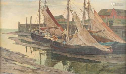 EDUARD SCHLOEMANN 1888 Duesseldorf - 1940 Sailing ships