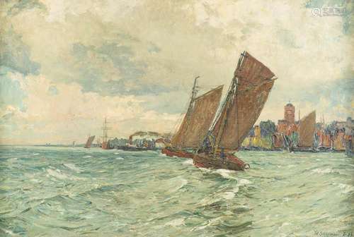 EDUARD SCHLOEMANN 1888 Duesseldorf - 1940 Sailing ships