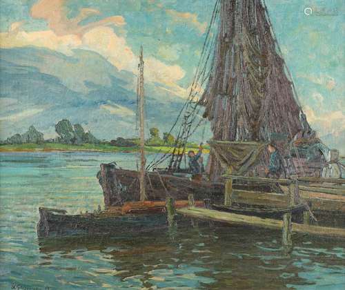 EDUARD SCHLOEMANN 1888 Duesseldorf - 1940 Sailing boats