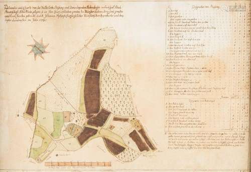 MAP OF BÜSSING AND RABENBUSCH German, Johannes