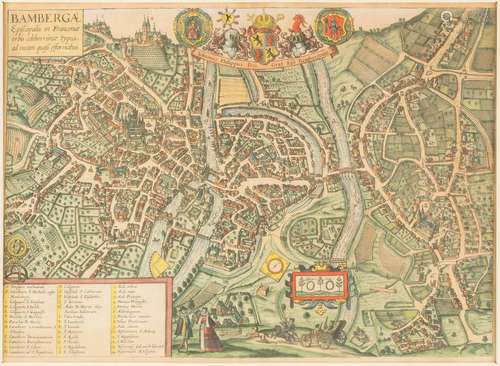 TWO ENGRAVINGS: MUNICH AND BAMBERG German,