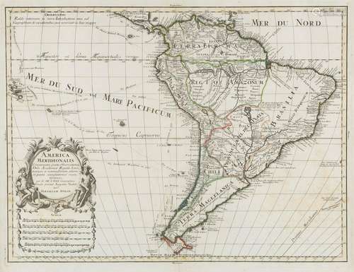 TWO MAPS OF SOUTH-AMERICA Jeremias Wolff, Augsburg