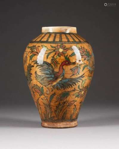 KERAMIK-VASE MIT DEKOR VON FASANEN Südostasien,