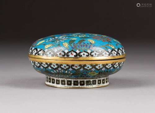 CLOISONNÉ-DECKELDOSE China, Qing-Dynastie