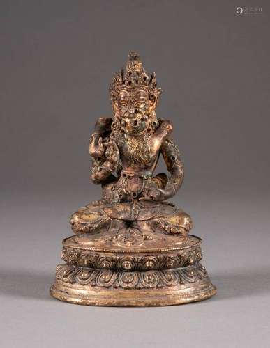 BODHISATTVA IN YAB-YUM Tibet/Nepal, 18./19. Jh. Bronze,