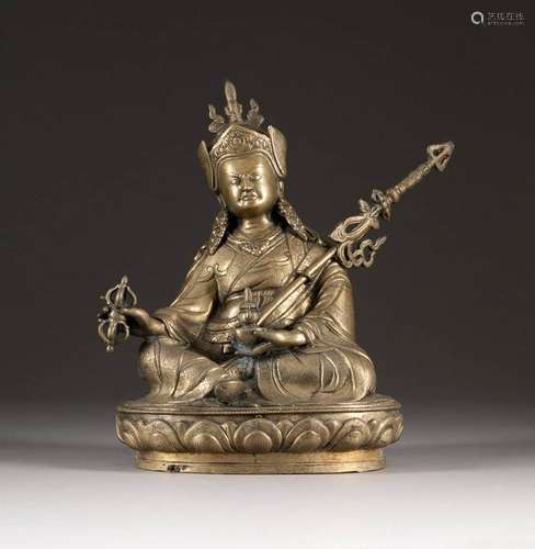 BRONZEFIGUR: NYINGMAPA Nepal/Tibet, um 1900 Bronze. H.