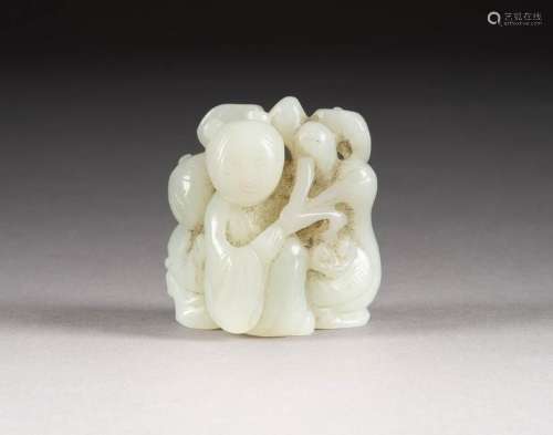 JADE-FIGUR China, 19./20. Jh Jade. H. 5,3 cm, Gew. ca.