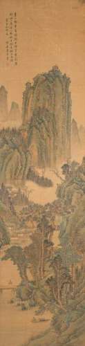 MALEREI: BERGLANDSCHAFT China, späte Qing-Dynastie