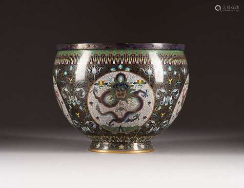 CLOISONNÉ-TOPF MIT DRACHENDEKOR China, um 1900