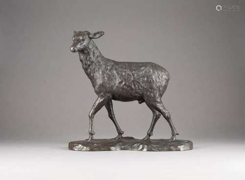 FEINE HIRSCH-DARSTELLUNG Japan, um 1900 Bronze, dunkel