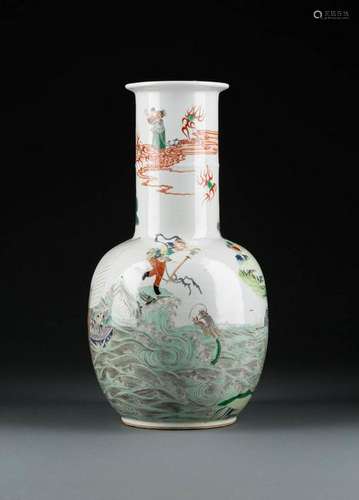 FAMILLE VERTE-VASE MIT FIGÜRLICHER SZENERIE China,