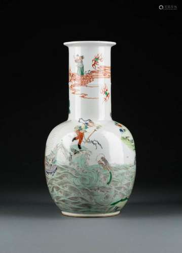 FAMILLE VERTE-VASE MIT FIGÜRLICHER SZENERIE China,