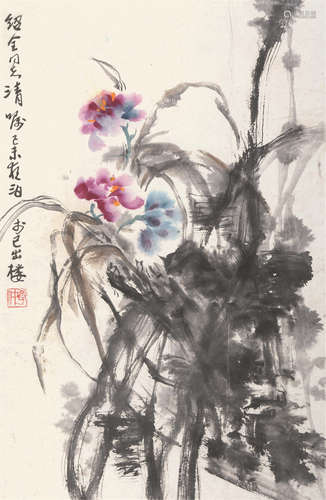 王学仲 花卉 纸本立轴