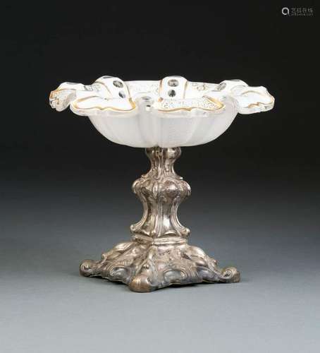 KLEINE BIEDERMEIER-TAZZA Deutsch, um 1840 Silver,